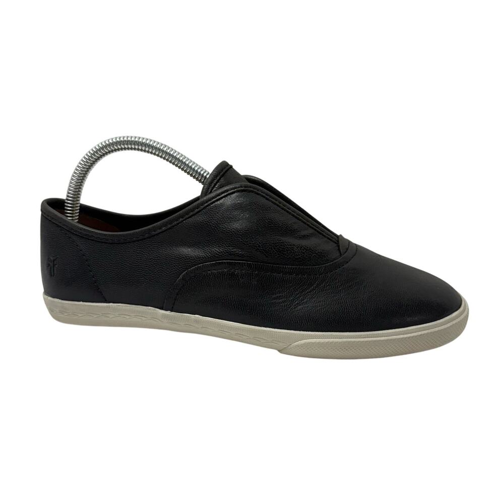 FRYE Mindy Black Leather Slip-On Sneakers Women’s Casual Comfort Shoes sz: 8.5